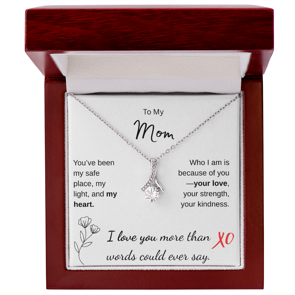 Mom - Ribbon Shaped Pendant